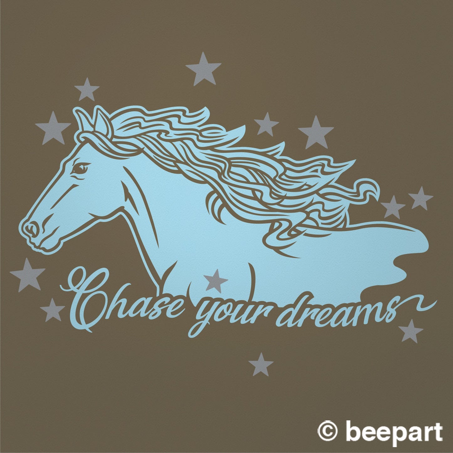 Horse wall decal- Chase your dreams quote, motivational quote, horse lovers, whimsical, children's room, nursery, equine, uplifting