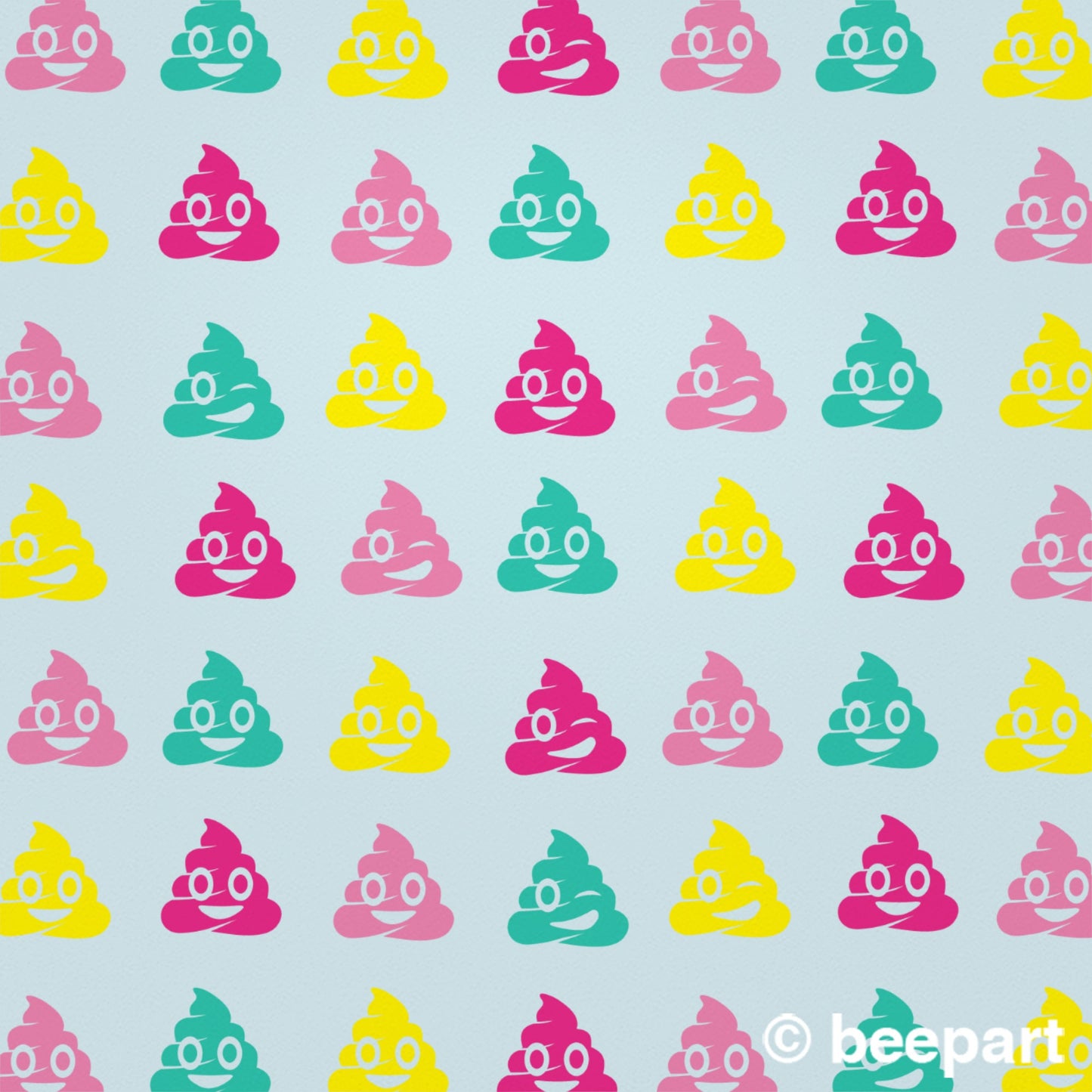 Unicorn Poop Emoji Wall Decal Set