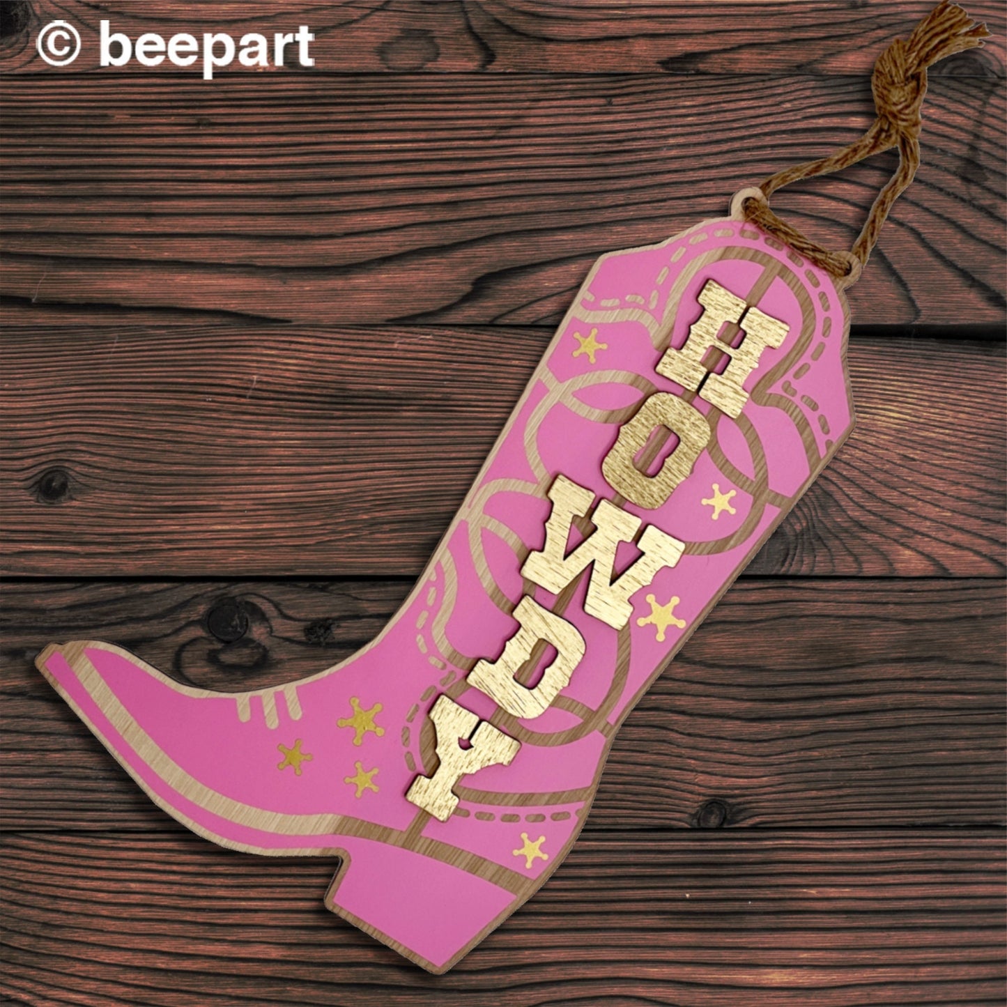 Cowboy boot door sign custom color Howdy sign entranceway sign country door hanger country music art cowboy chic cowgirl door hanger