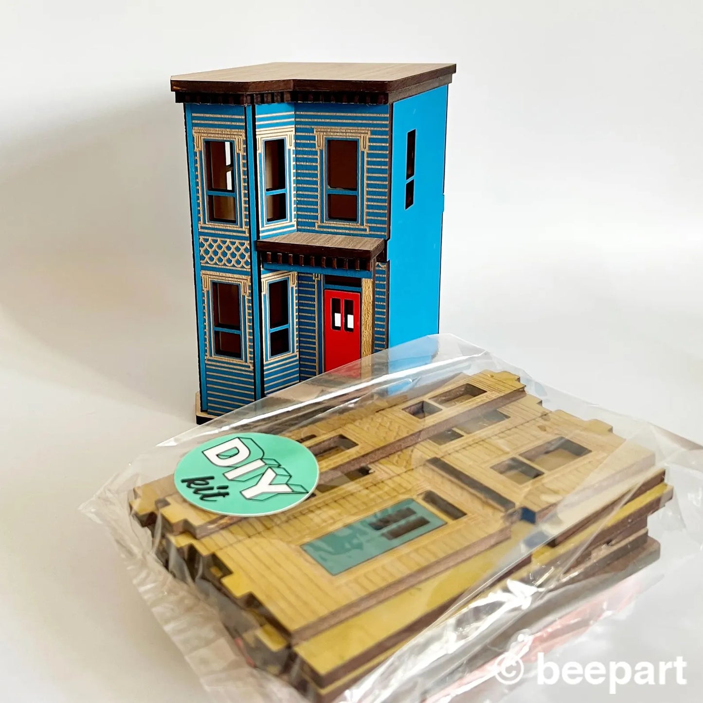 Build it Yourself Victorian Miniature House- Wood DIY booknook house 1:48 scale