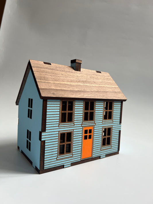 Saltbox Miniature House: DIY kit Newfoundland Style Wood Decor