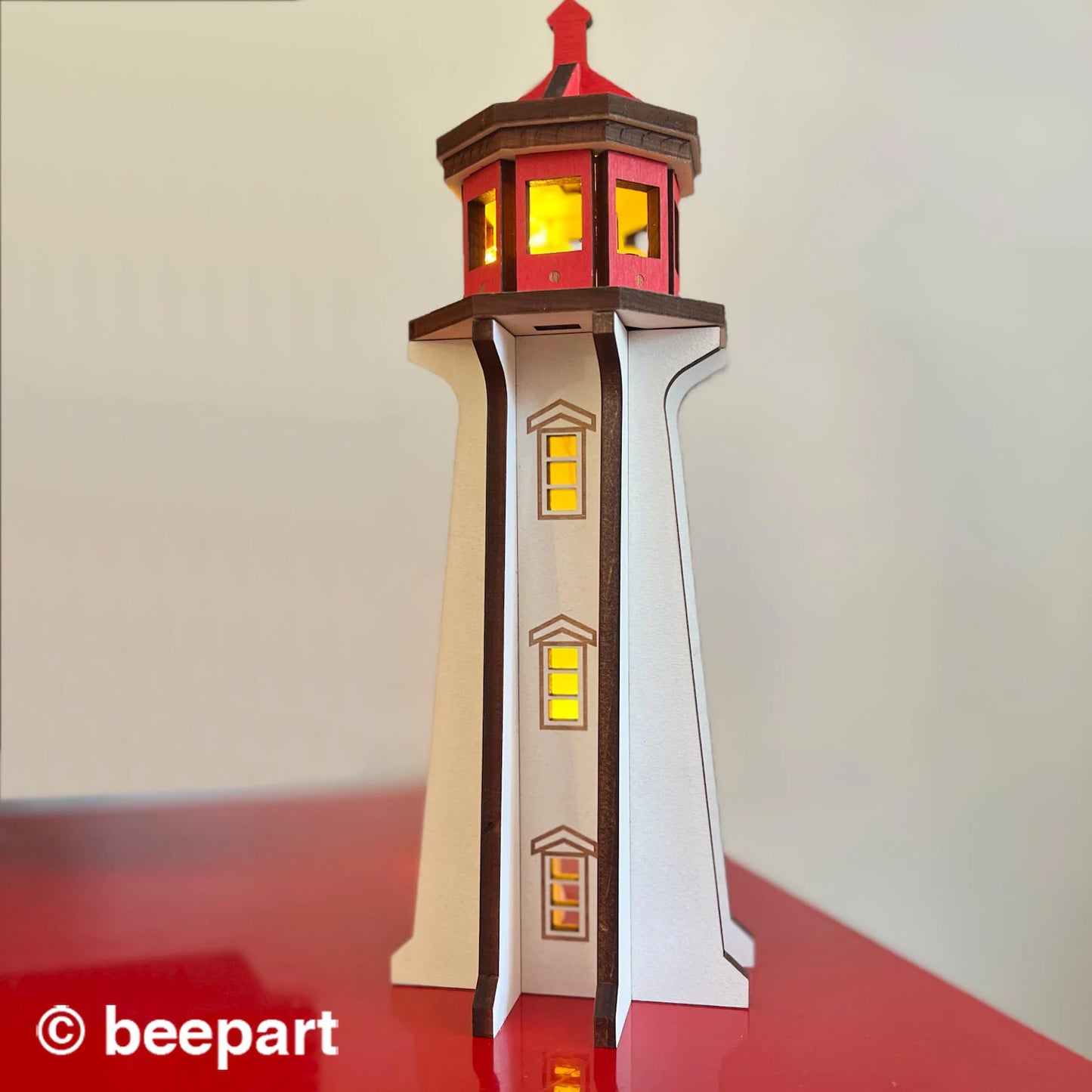 DIY Peggy's Cove Lighthouse Miniature Kit - Wood Lighthouse Model Nova Scotia 1:48 Scale