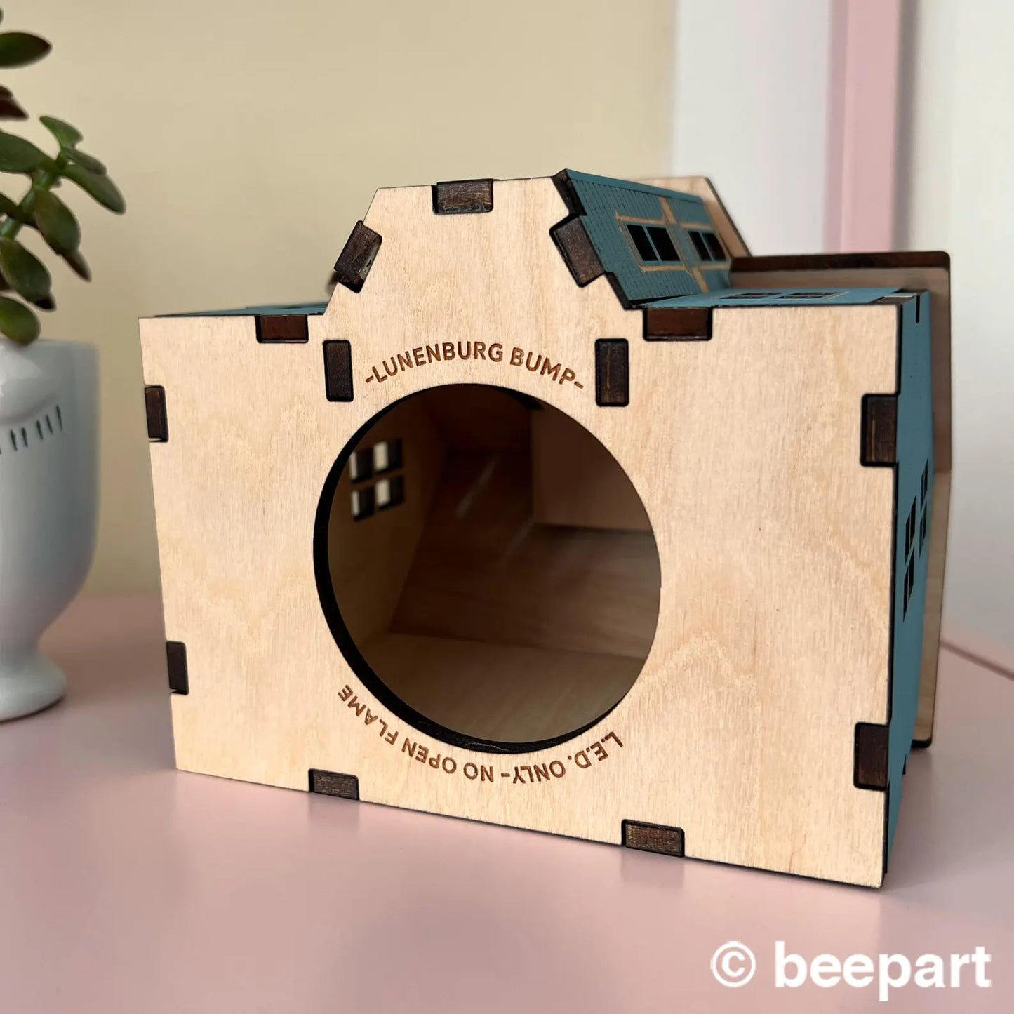 Lunenburg Bump Miniature House - Nova Scotia Wood Bookshelf House 1:48 Scale