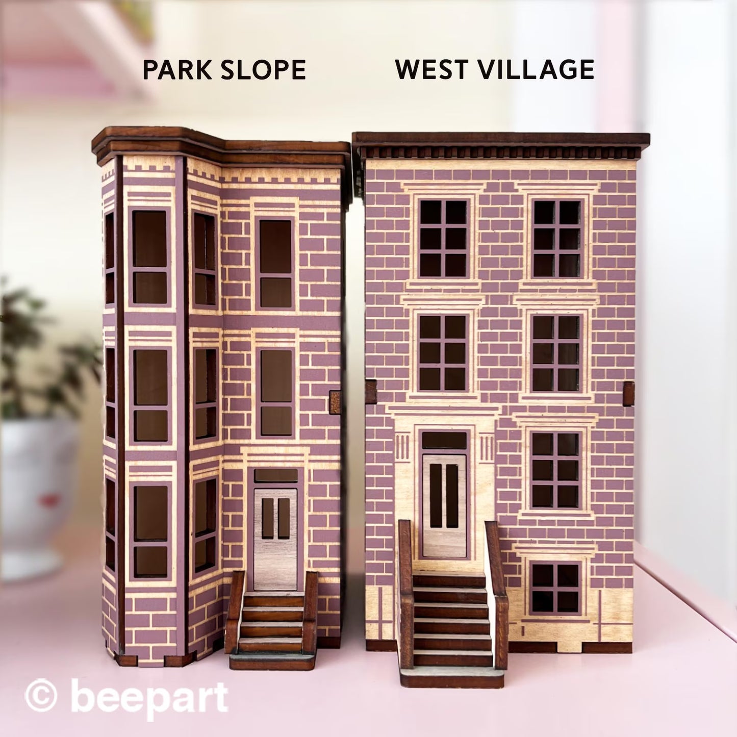 NYC Brownstone Miniature House: New York City Bookshelf Decor