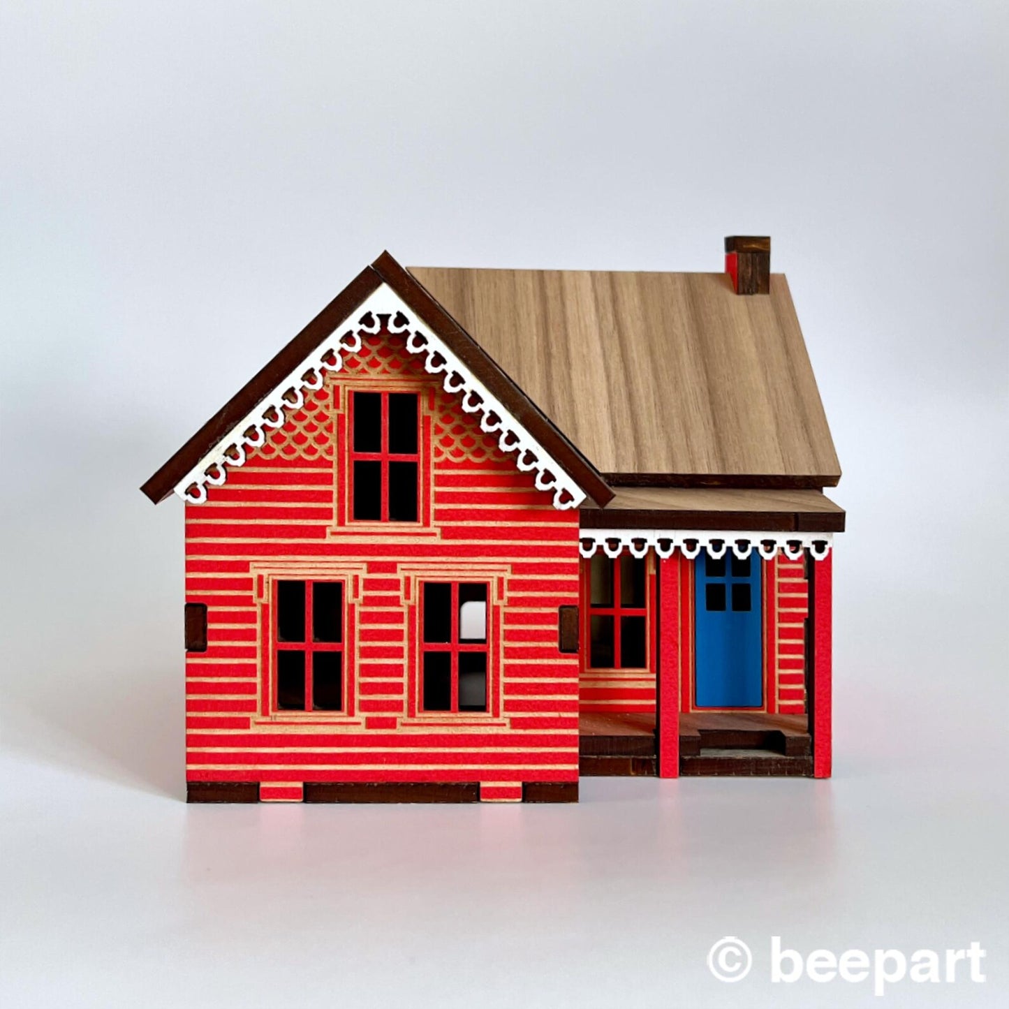 Wooden Farmhouse Miniature- Prince Edward Island Style 1:48 scale