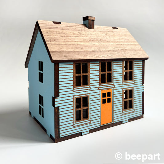 Saltbox Miniature House: DIY kit Newfoundland Style Wood Decor