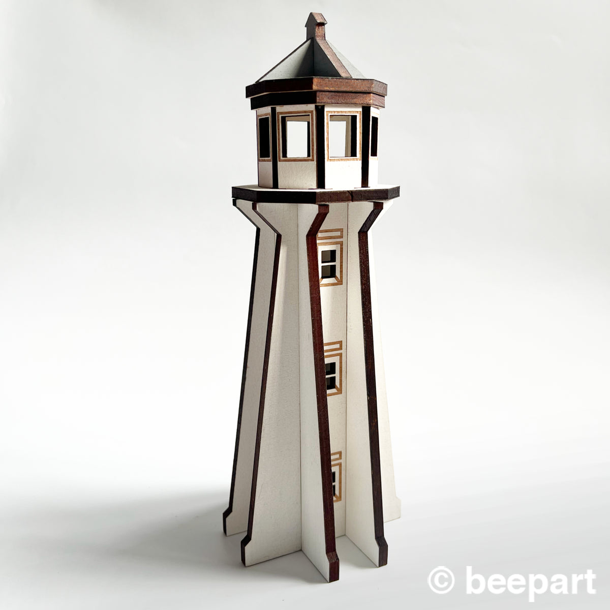 DIY Cape Spear 1955 Lighthouse Miniature Kit - Wood Lighthouse Model Newfoundland 1:48 Scale (Copy)