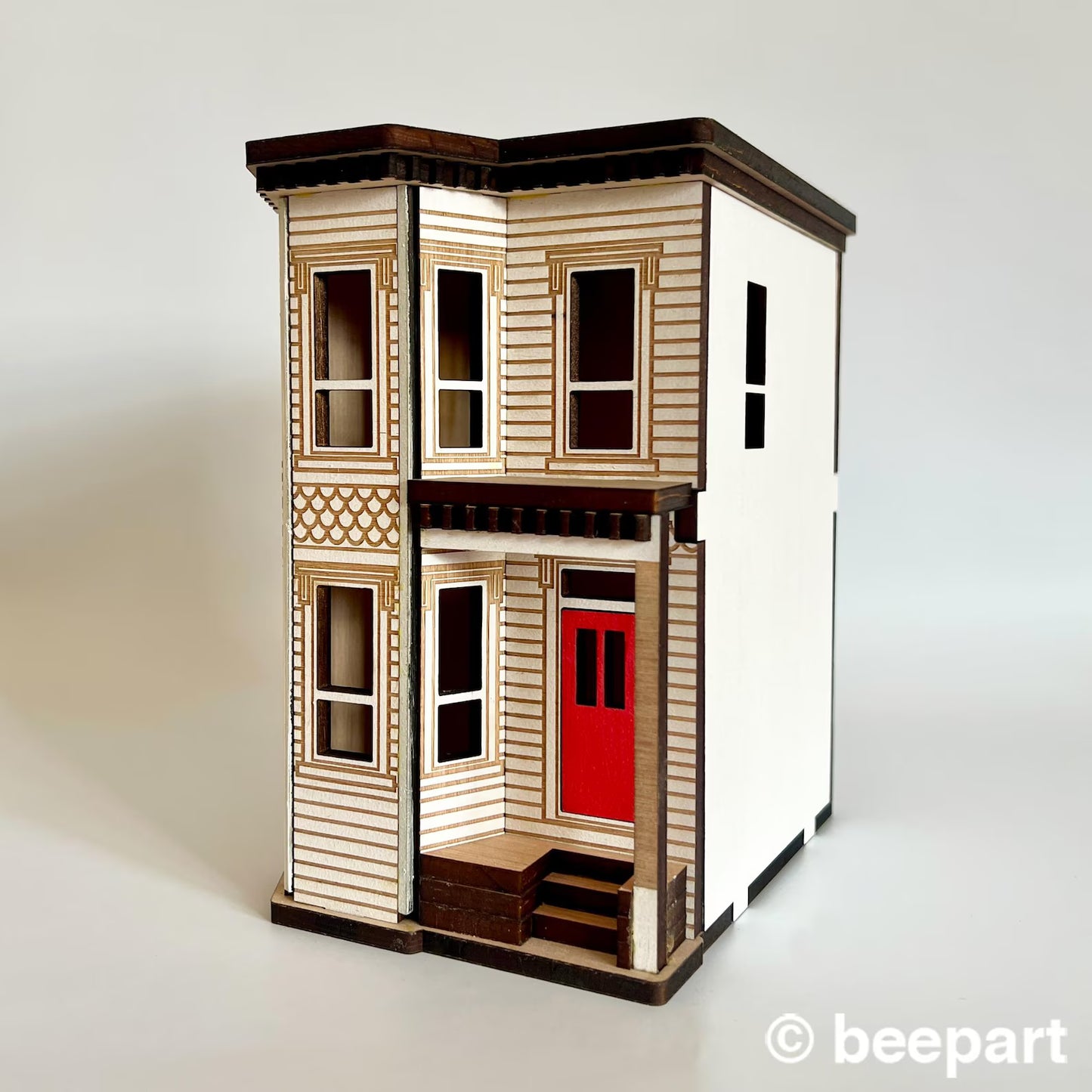 Build it Yourself Victorian Miniature House- Wood DIY booknook house 1:48 scale