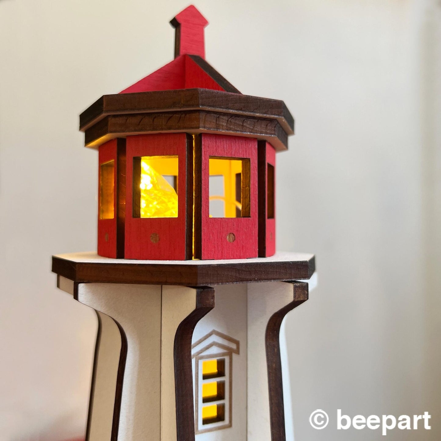 DIY Peggy's Cove Lighthouse Miniature Kit - Wood Lighthouse Model Nova Scotia 1:48 Scale