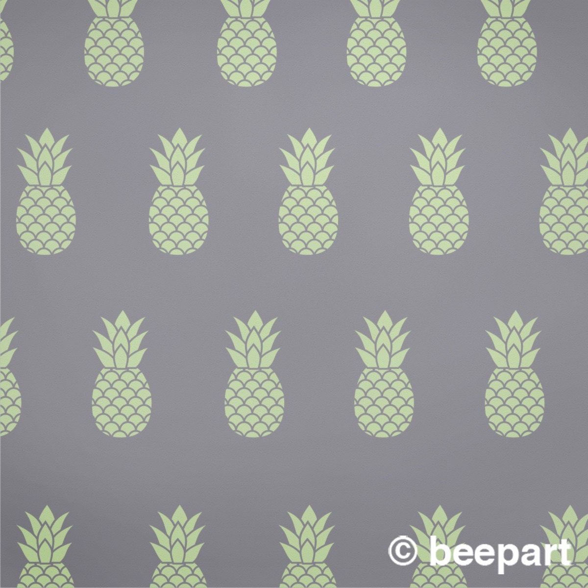 Pineapple Pattern Wall Decal Set