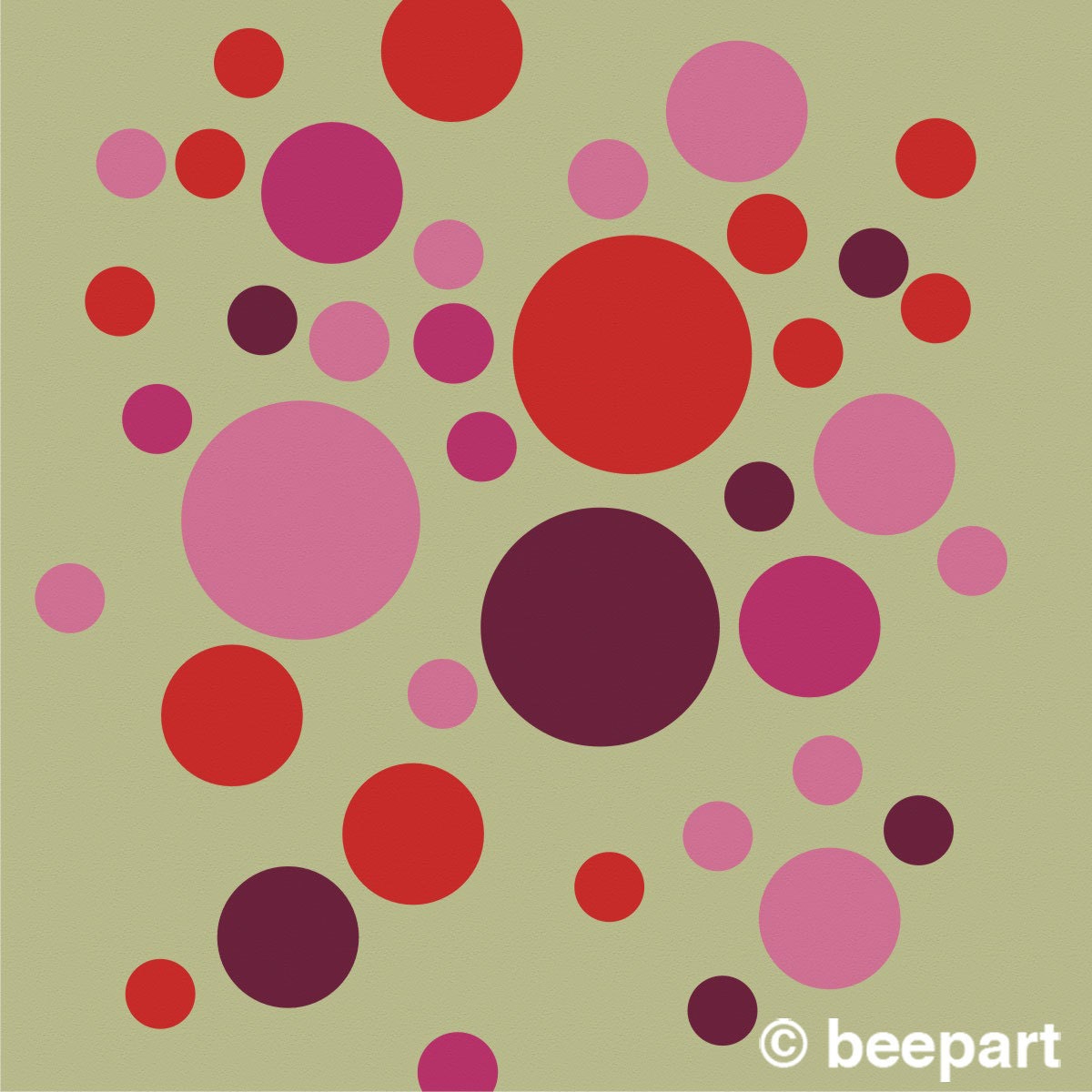 Polka Dot Wall Decal Set – Custom Colour 39-Piece Vinyl Dot Stickers