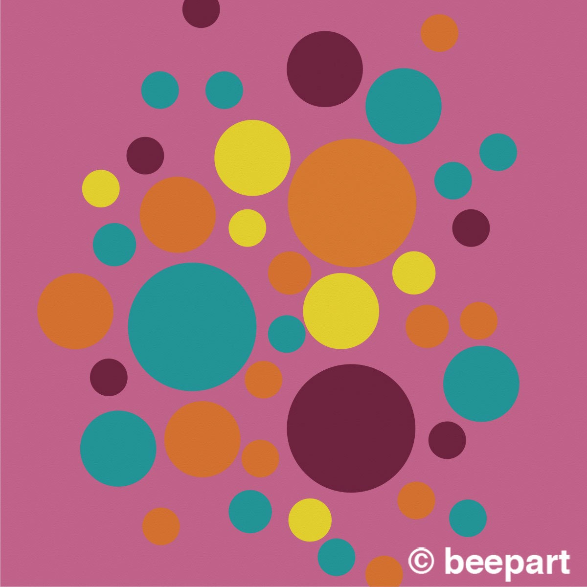 Polka Dot Wall Decal Set – Custom Colour 39-Piece Vinyl Dot Stickers
