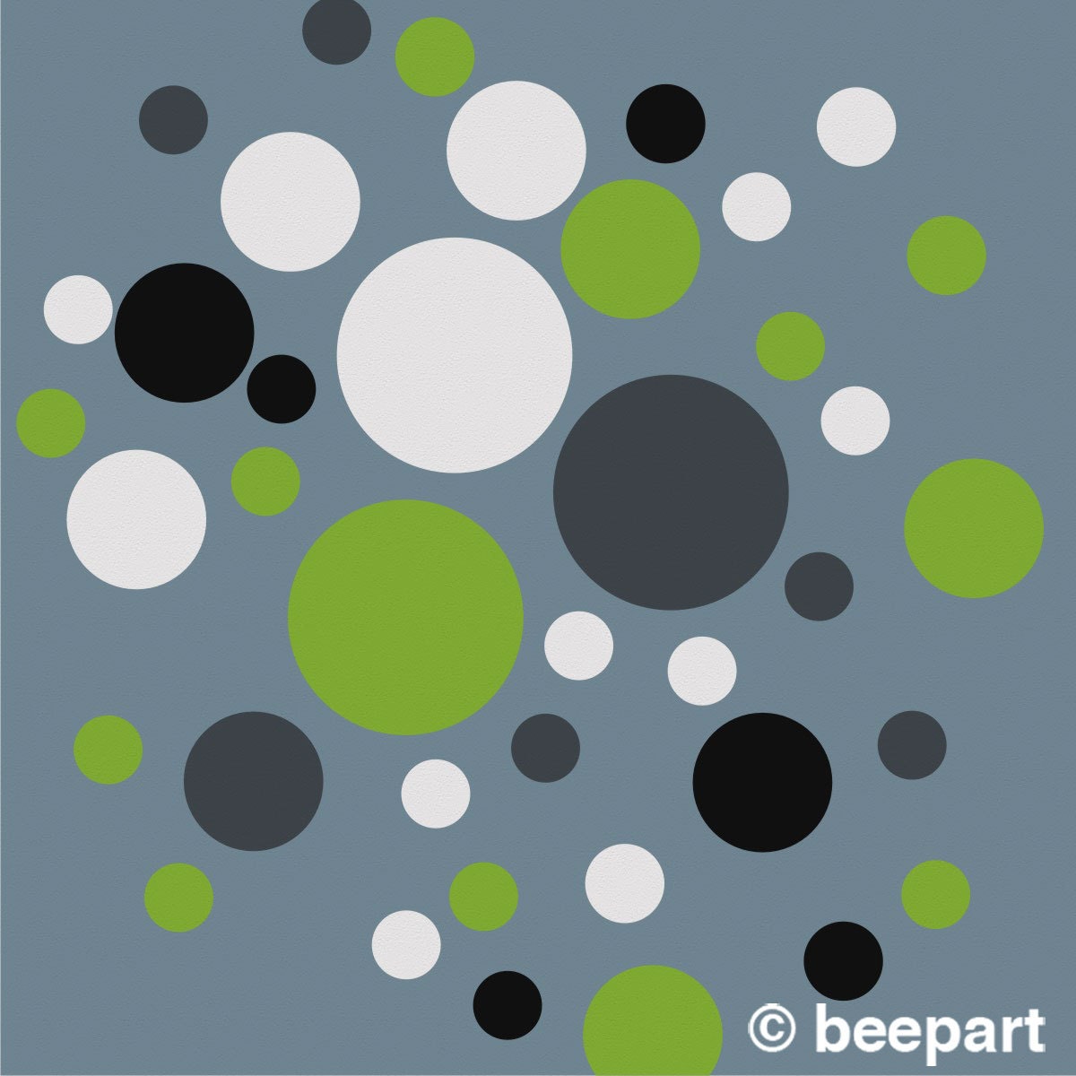 Polka Dot Wall Decal Set – Custom Colour 39-Piece Vinyl Dot Stickers