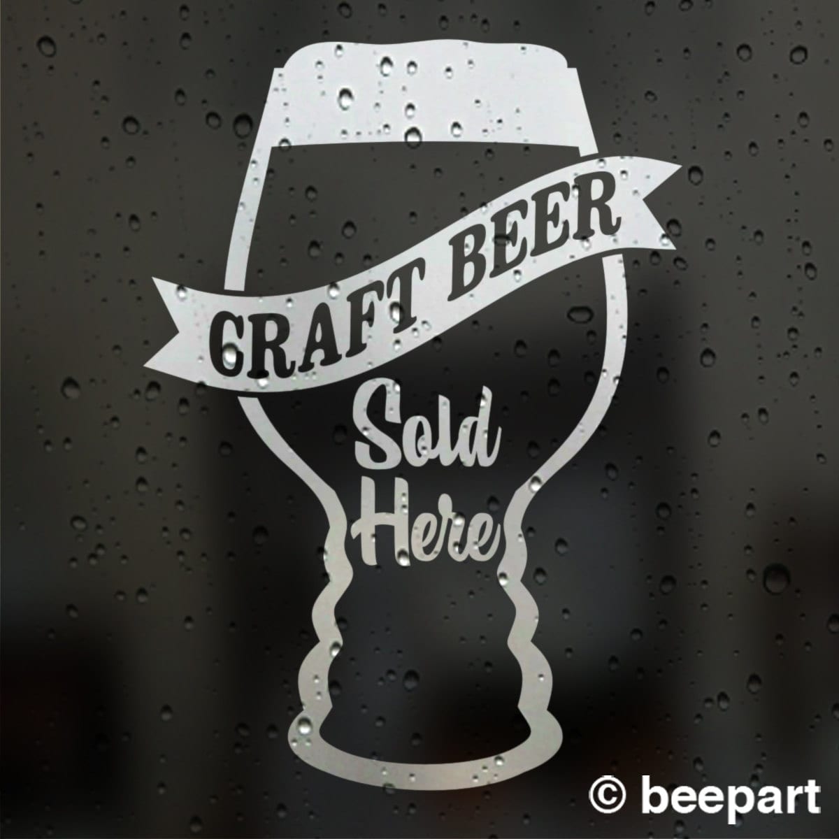 Craft Beer Window & Wall Decal Sign | Bar, Pub & Restaurant Signage