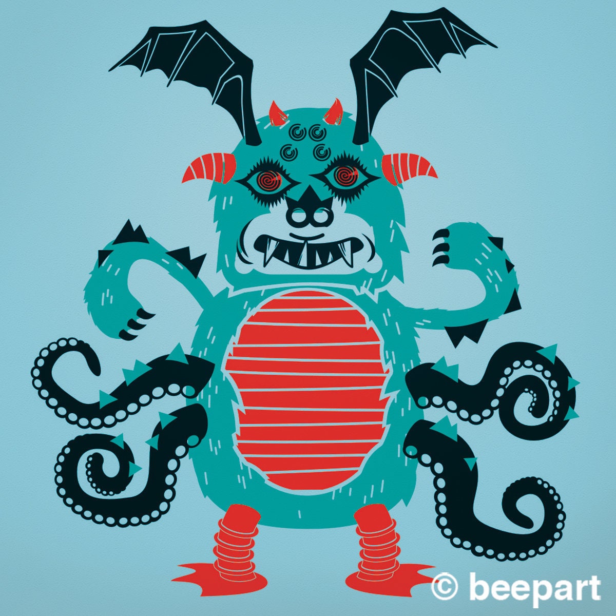 DIY Monster Wall Decal Kit – Make Your Own Monster Mural