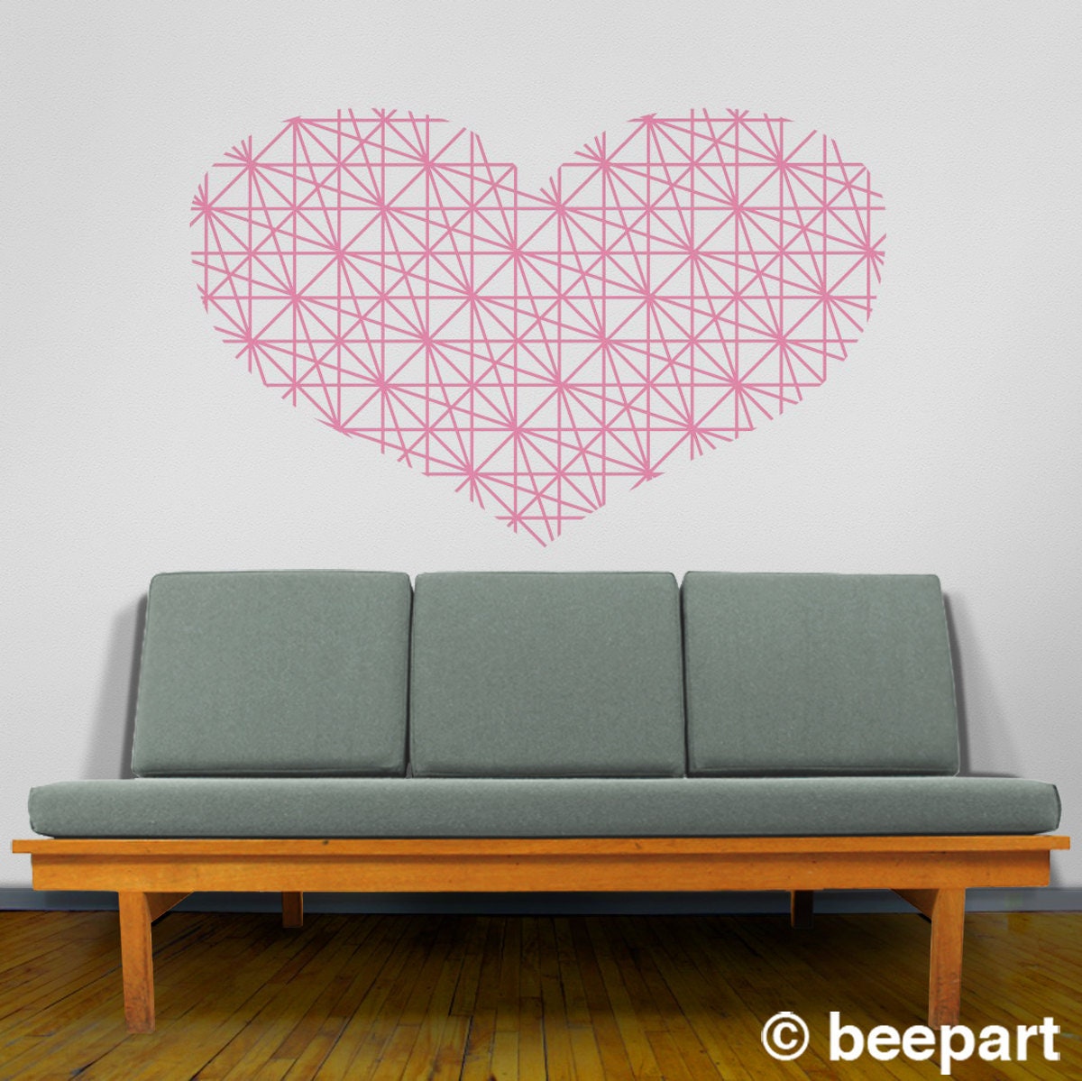 Geometric Heart Vinyl Wall Decal