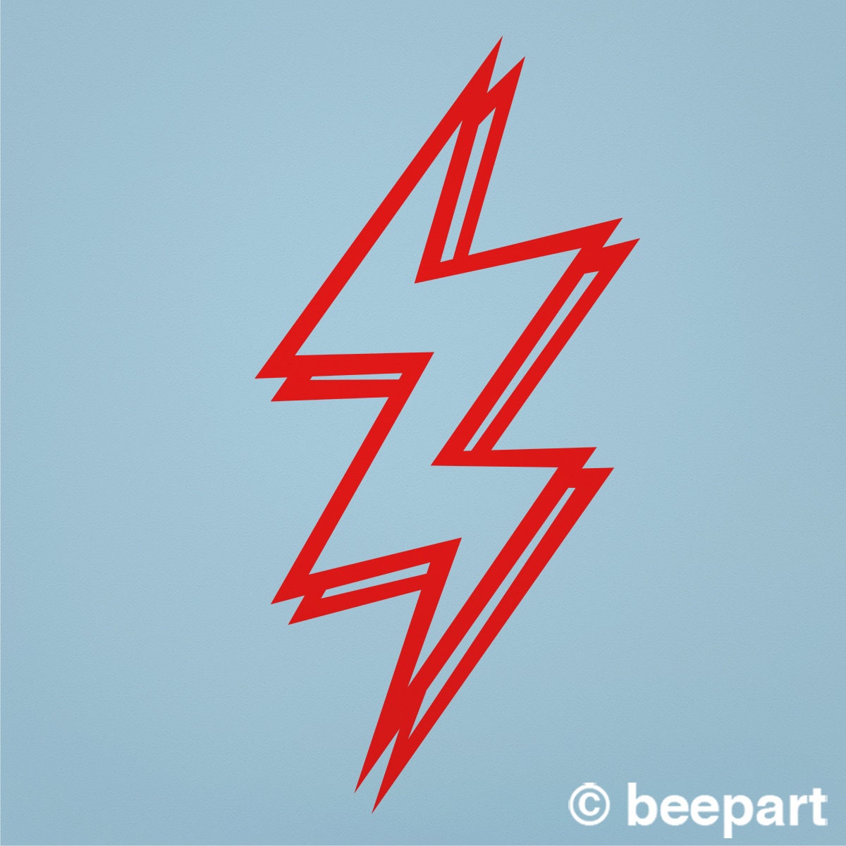 lightning bolt wall decal, lightning sticker, storm art, rock and roll art, 80s design, fun decor