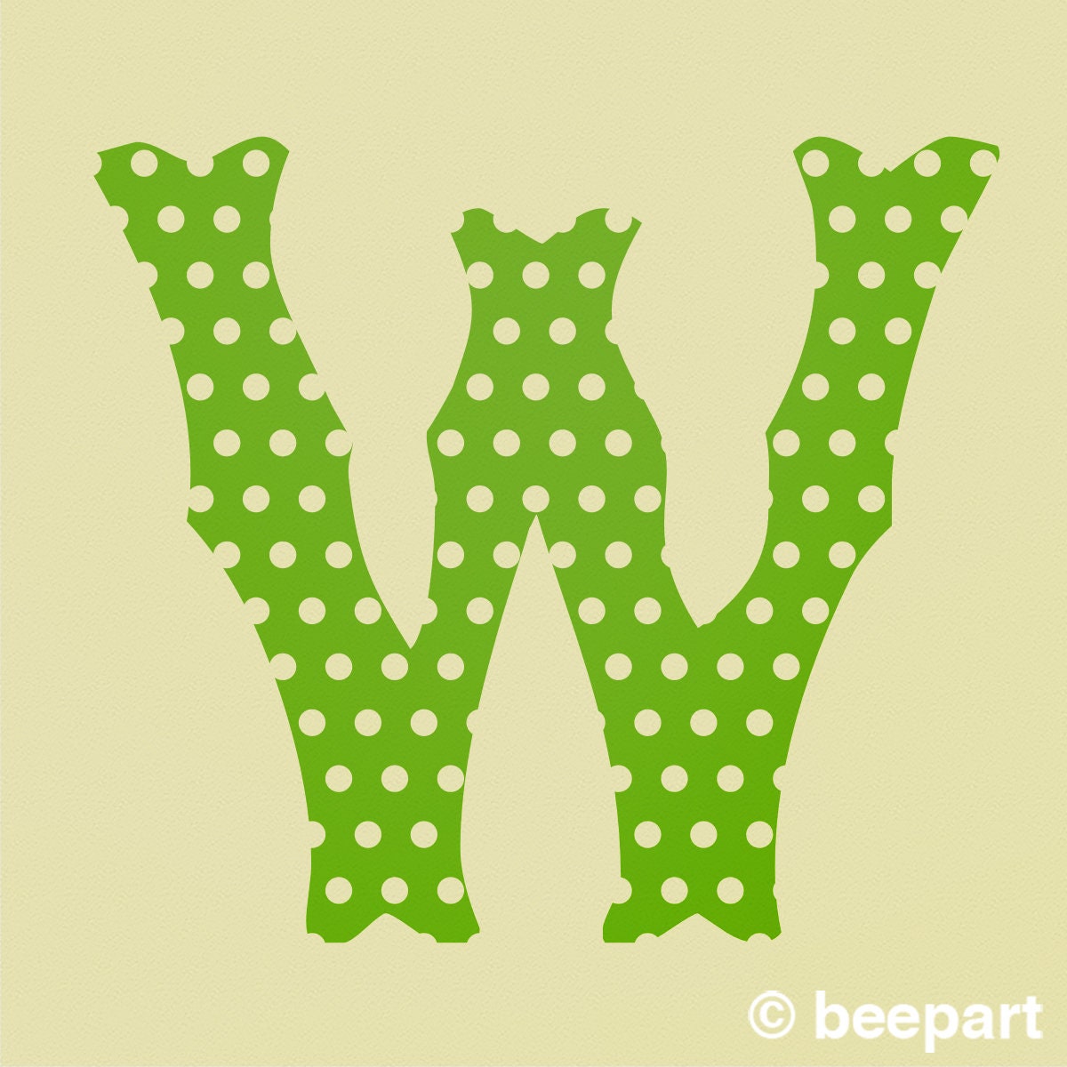 Monogram Letter Wall Decal | Patterned Initial Vinyl Sticker – Nursery & Bedroom