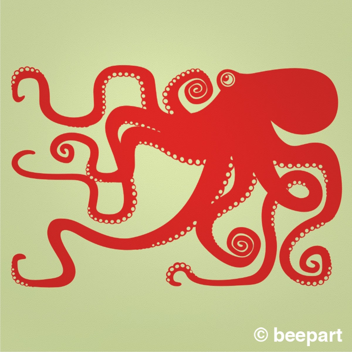 Large Octopus Vinyl Wall Decal | Ocean Animal Art for Bedroom & Nursery
