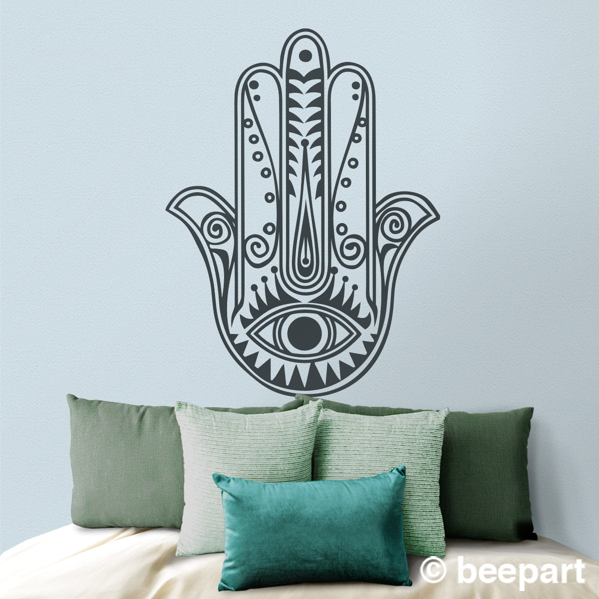 Large Hamsa Wall Decal | Yoga Studio & Living Room Decor