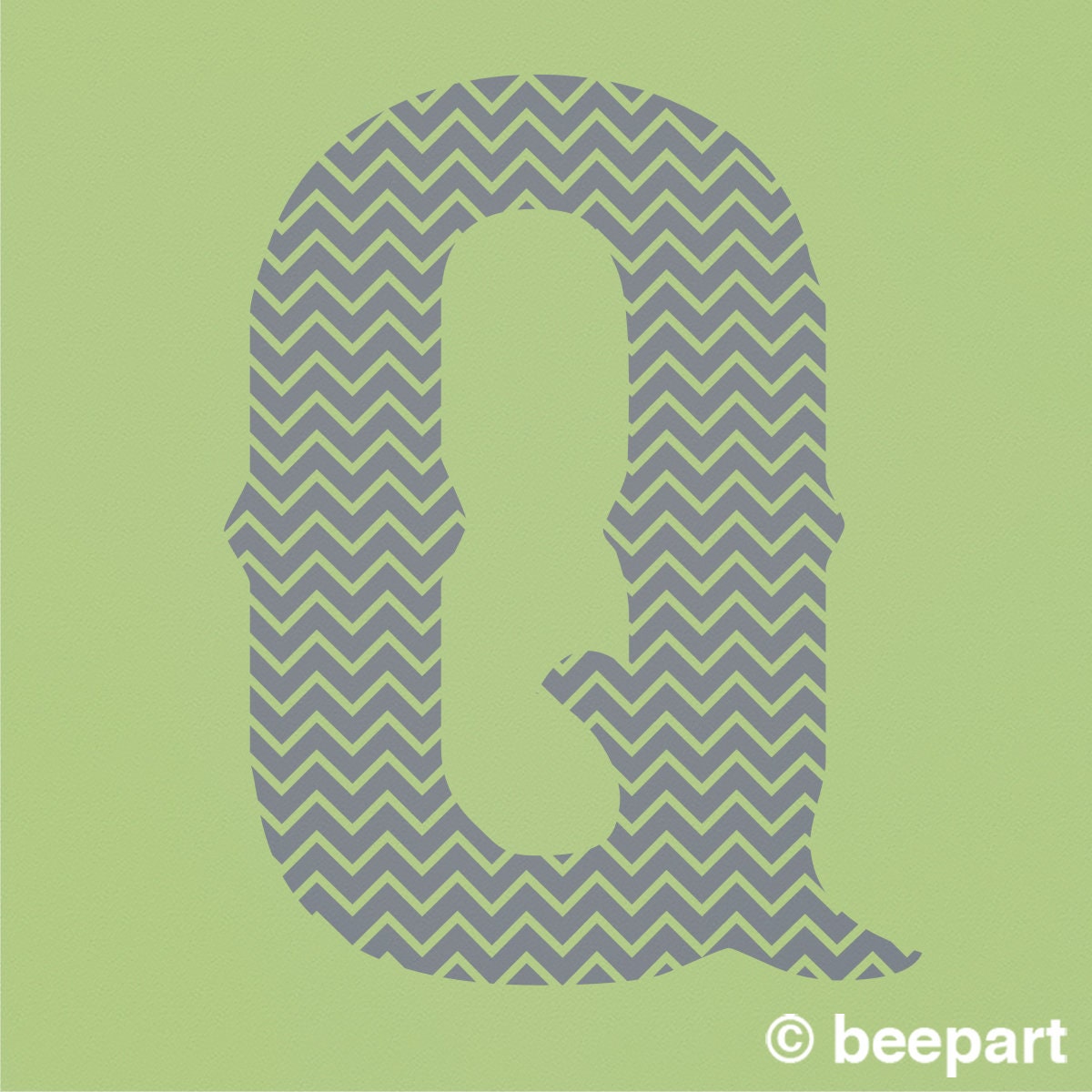 Monogram Letter Wall Decal | Patterned Initial Vinyl Sticker – Nursery & Bedroom
