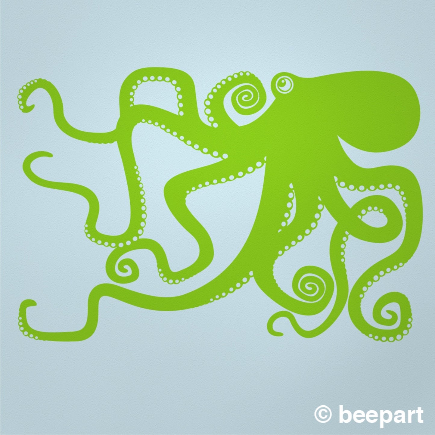 Octopus wall decal- octopus wall art, animal art, octopus art, marine life decor, cute animal art, baby girl nursery, baby boy nursery