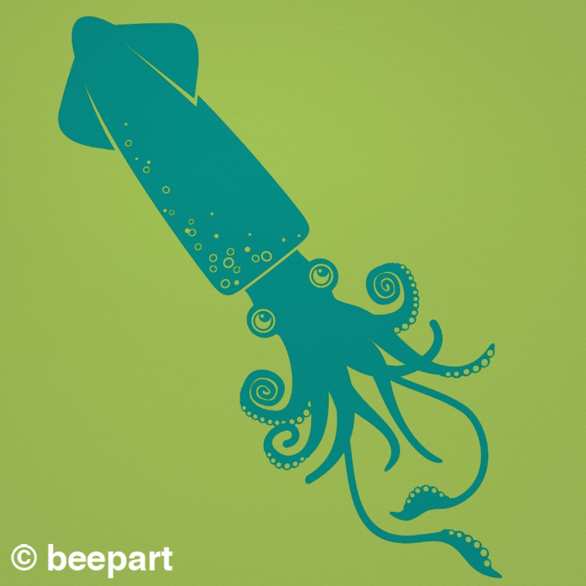 Squid Wall Decal – Sea Creature Nursery & Kids Room Art