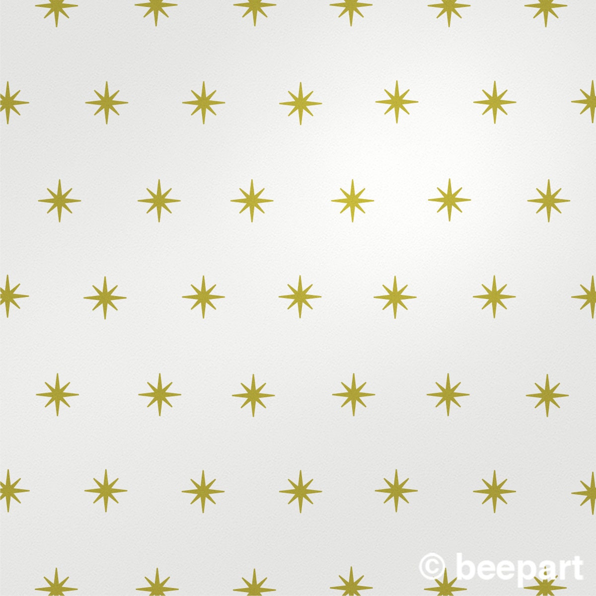 Starburst Mid Century Wall Decal Set | Retro Star Pattern Vinyl Sticker