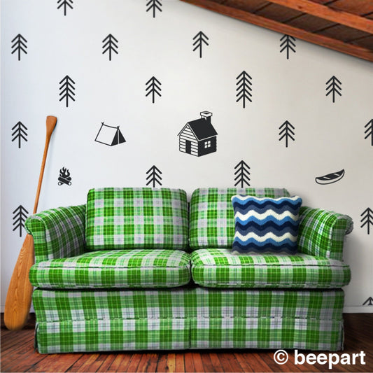 Camping & Cottage Life Wall Decal Set