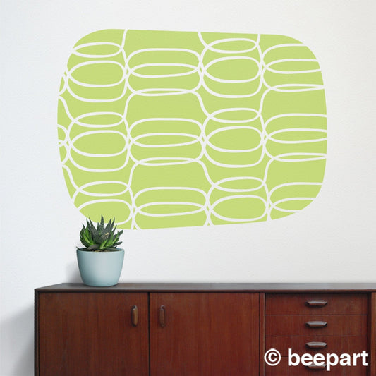 Mid-Century Abstract Wall Decal – Minimalist Geometric Art for Living Room & Home