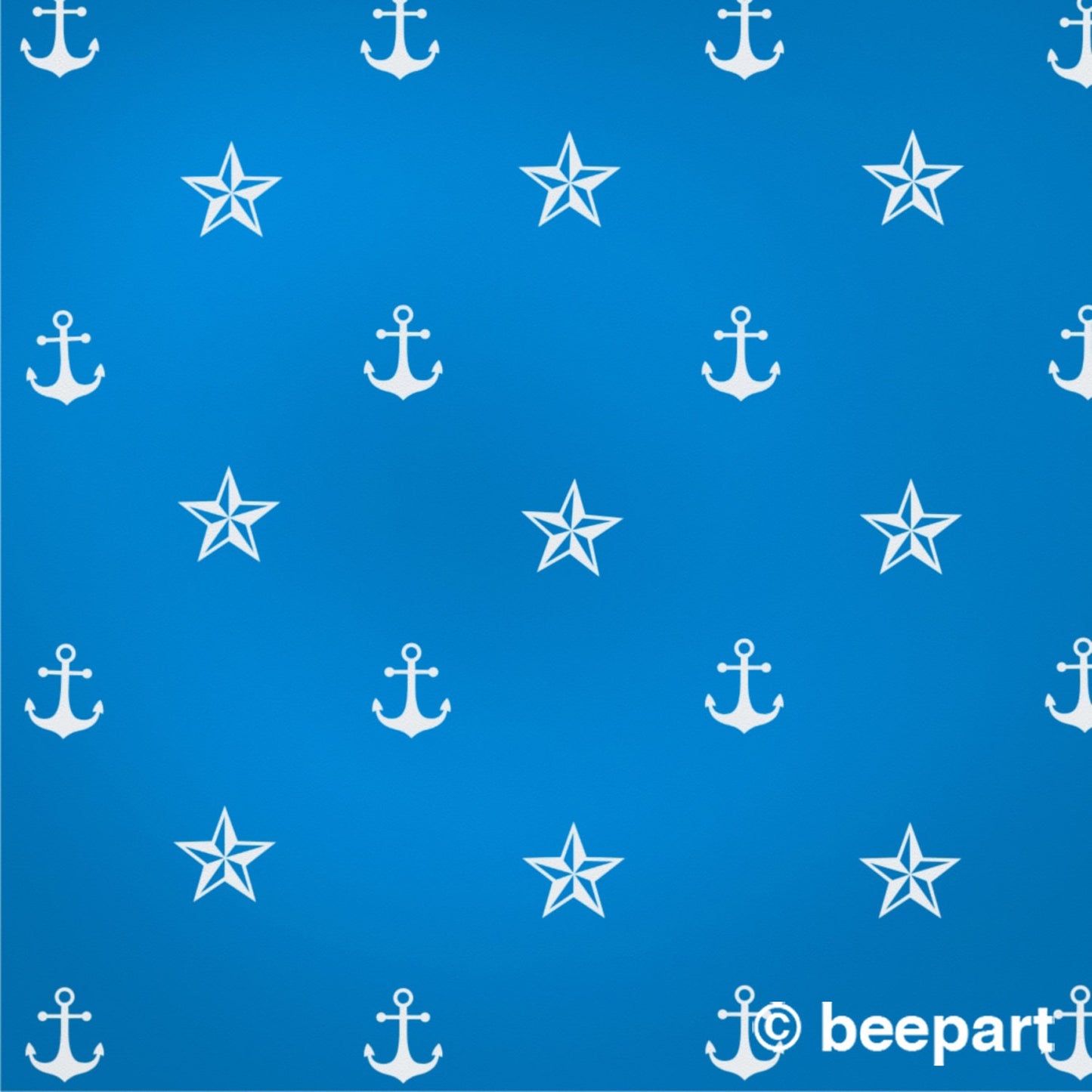 Nautical Anchor & Star Wall Decal Set | Sailor Coastal Home Decor