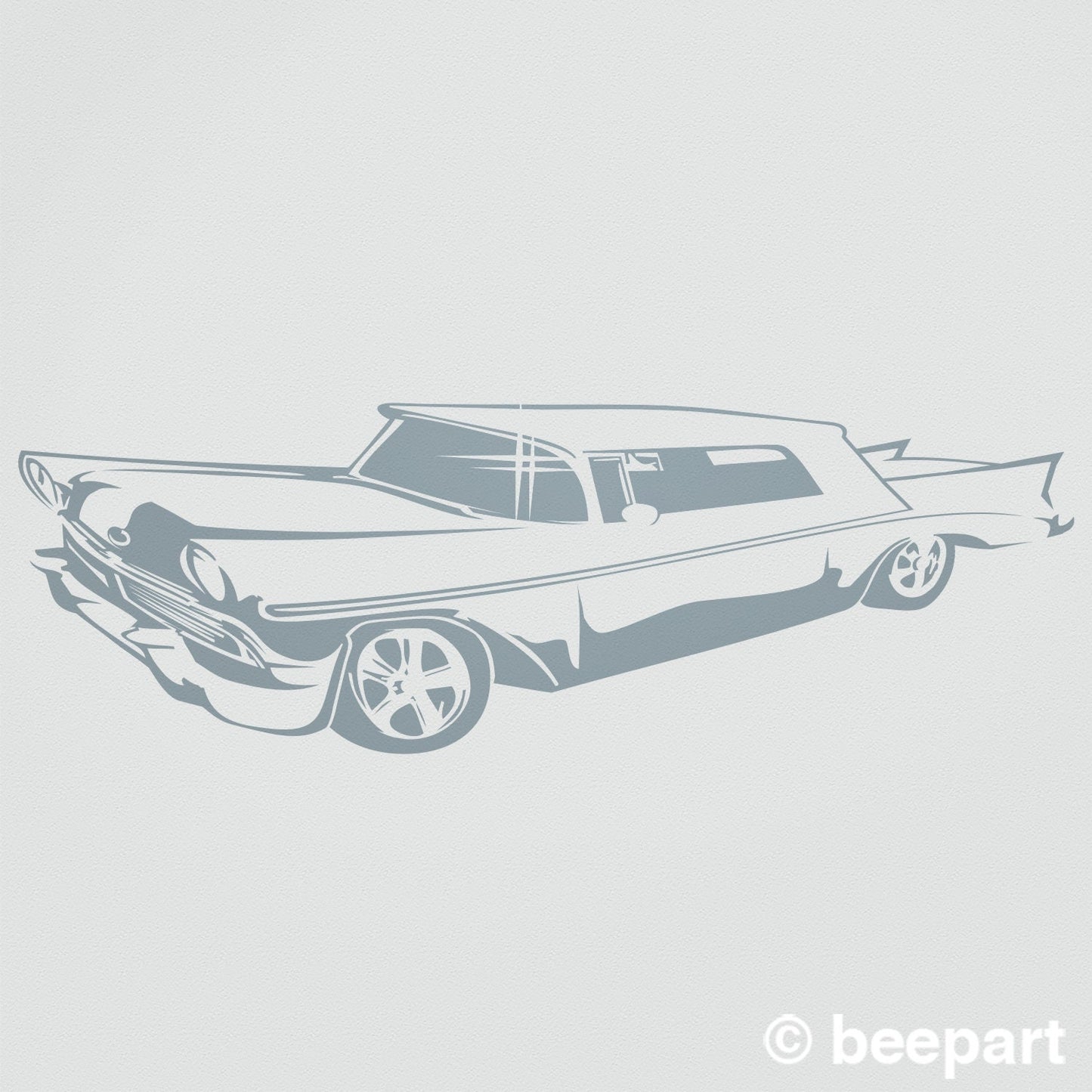 Lowrider Vinyl Wall Decal | Muscle Car Art for Garage & Boys Room