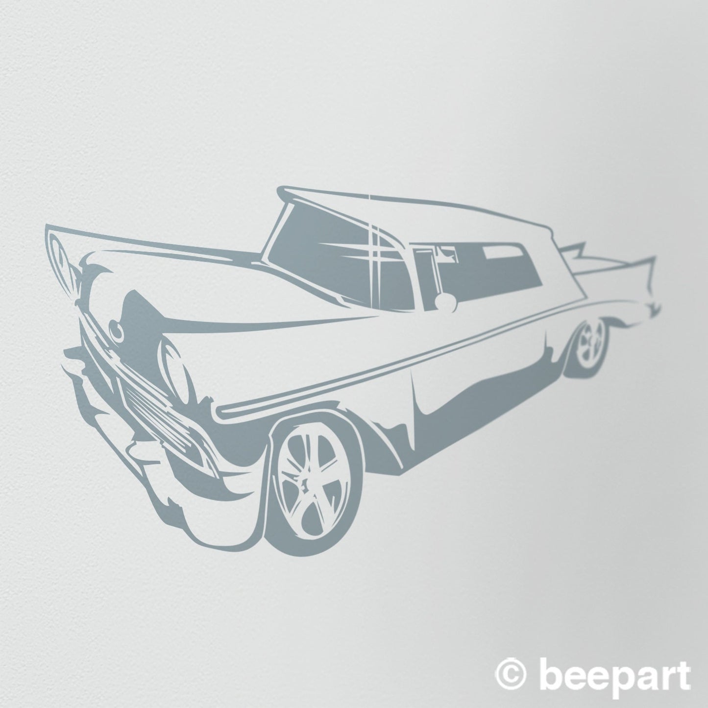 Lowrider Vinyl Wall Decal | Muscle Car Art for Garage & Boys Room