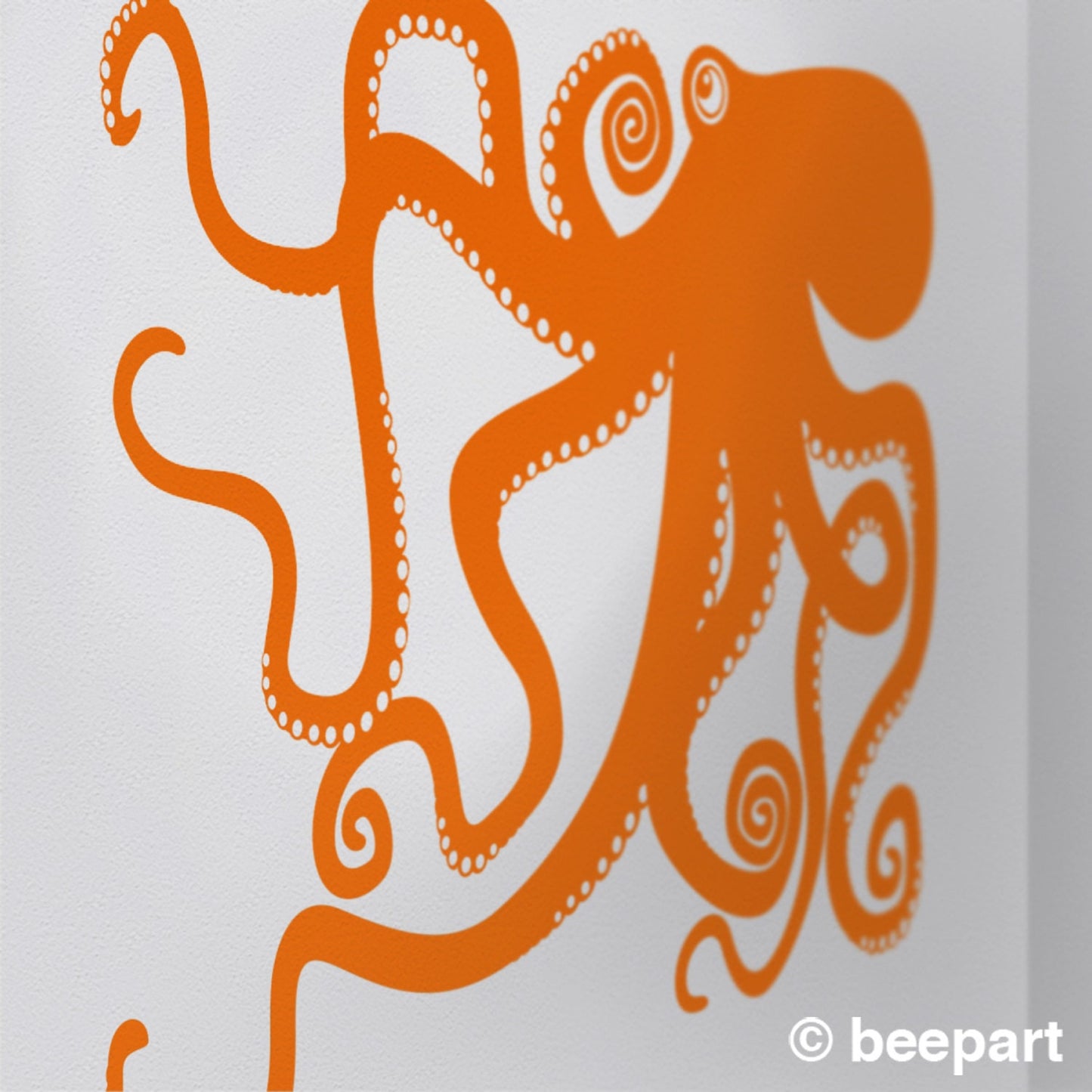 Octopus wall decal- octopus wall art, animal art, octopus art, marine life decor, cute animal art, baby girl nursery, baby boy nursery