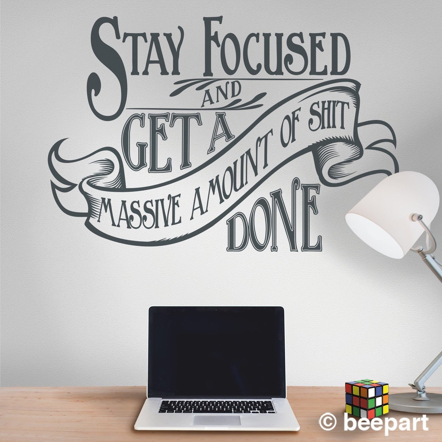 Motivational quote wall decal for office art positive affirmations wall decal for home office wall decor cheeky wall art fun quote sticker
