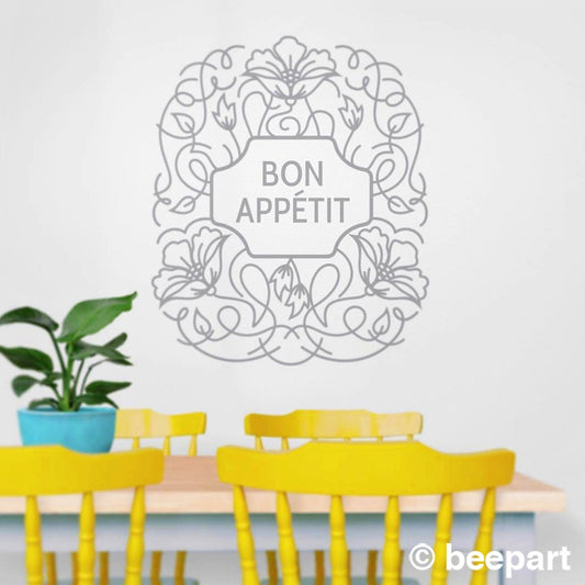 Custom flower wall decal for entryway decorative personalized floral  decal for nursery decor family name wall decal custom monogram kitchen