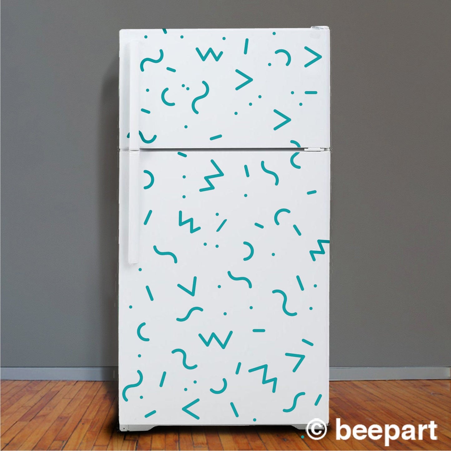 Memphis Group Refrigerator Stickers | Retro 80s Fridge & Appliance Decals