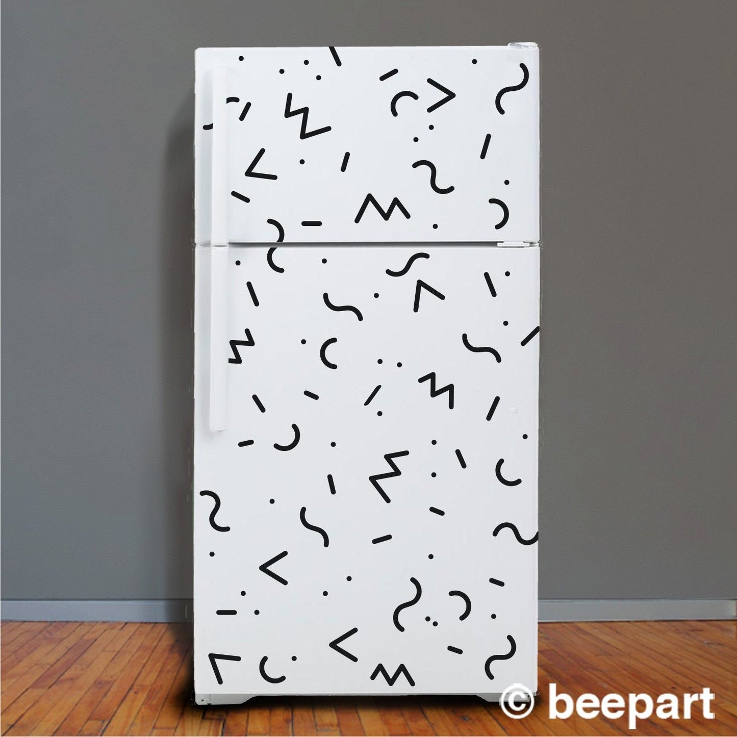 Memphis Group Refrigerator Stickers | Retro 80s Fridge & Appliance Decals