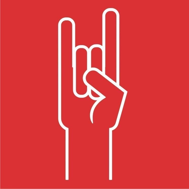 Rock On Hand Wall Decal | Heavy Metal & Rock Music Vinyl Sticker