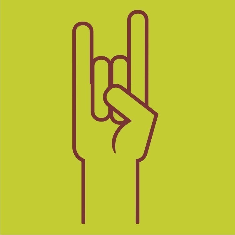 Rock On Hand Wall Decal | Heavy Metal & Rock Music Vinyl Sticker