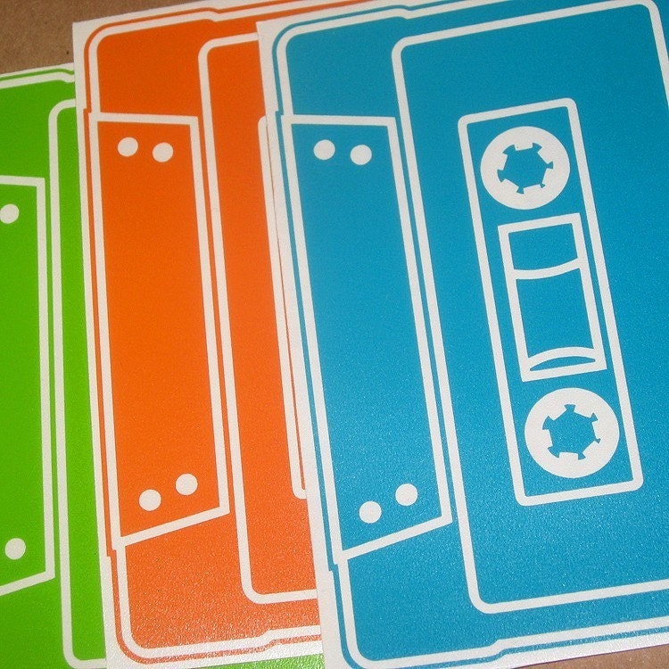 Cassette Tape Vinyl Sticker 3-Pack | Mix Tape Decals