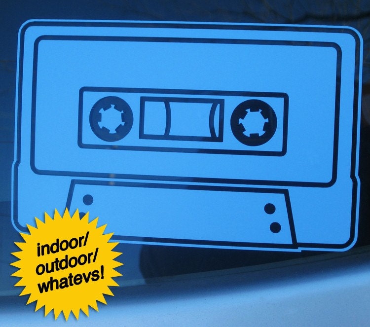 Cassette Tape Vinyl Sticker 3-Pack | Mix Tape Decals