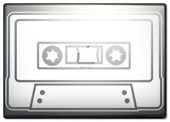 cassette laptop decal, mixed tape retro laptop sticker, 80s sticker art, FREE SHIPPING