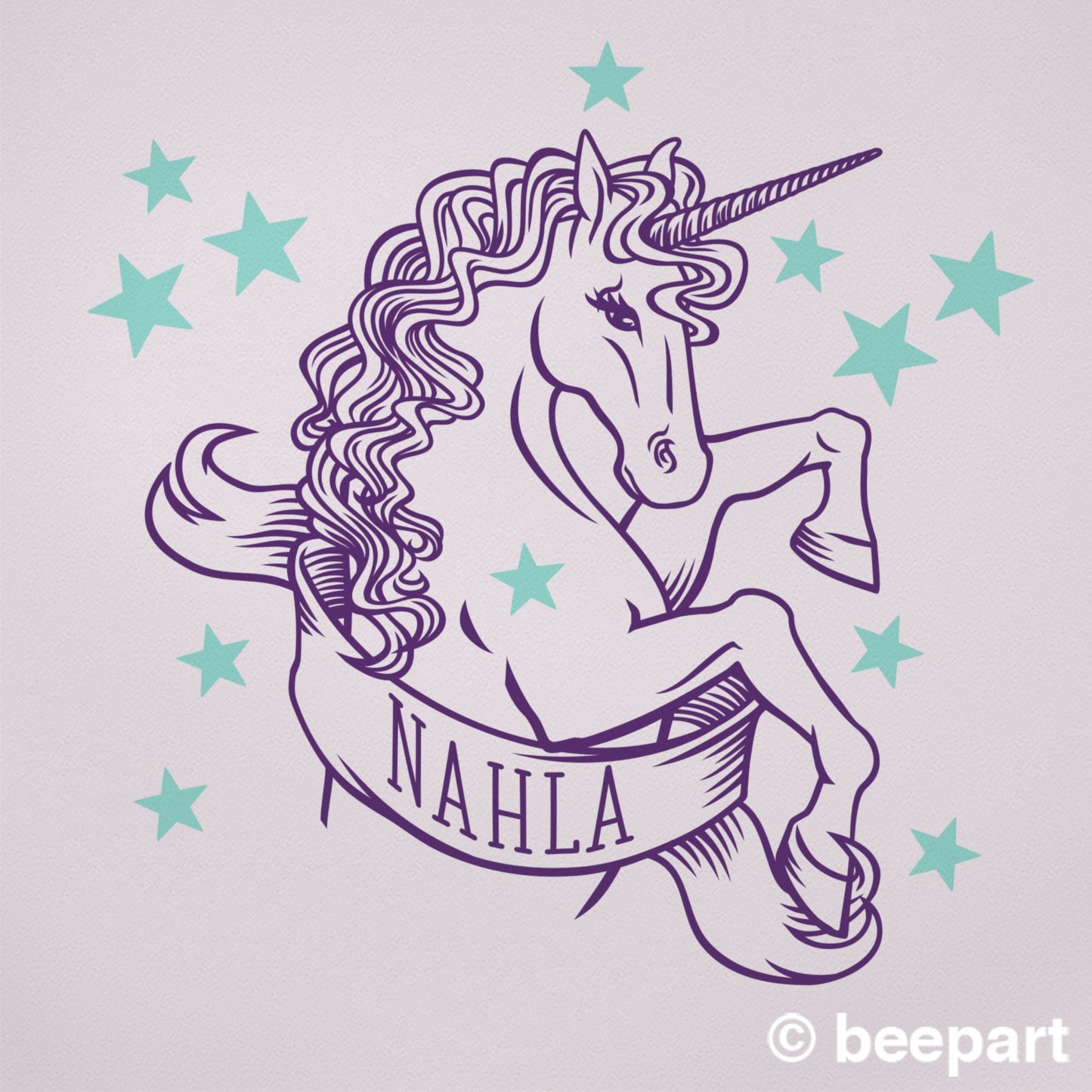 Personalized Unicorn Wall Decal