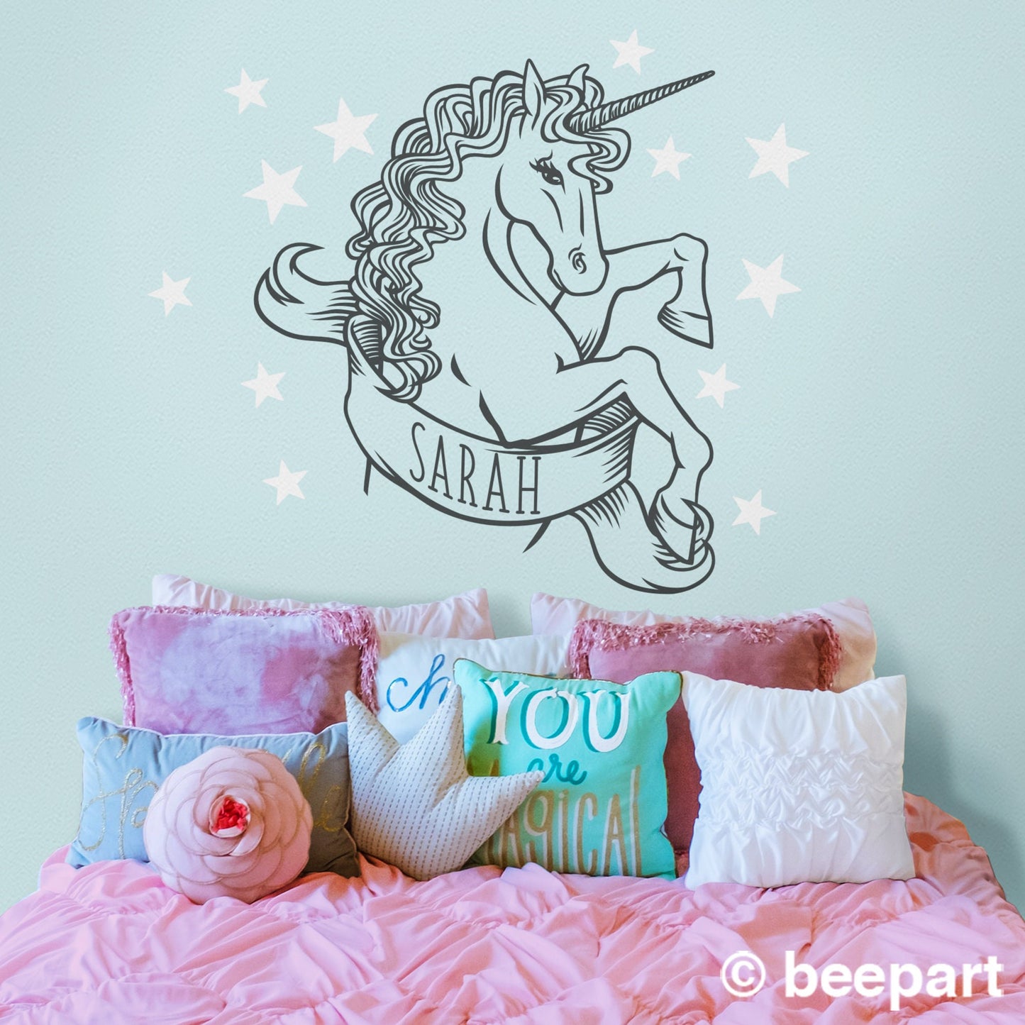 Personalized Unicorn Wall Decal