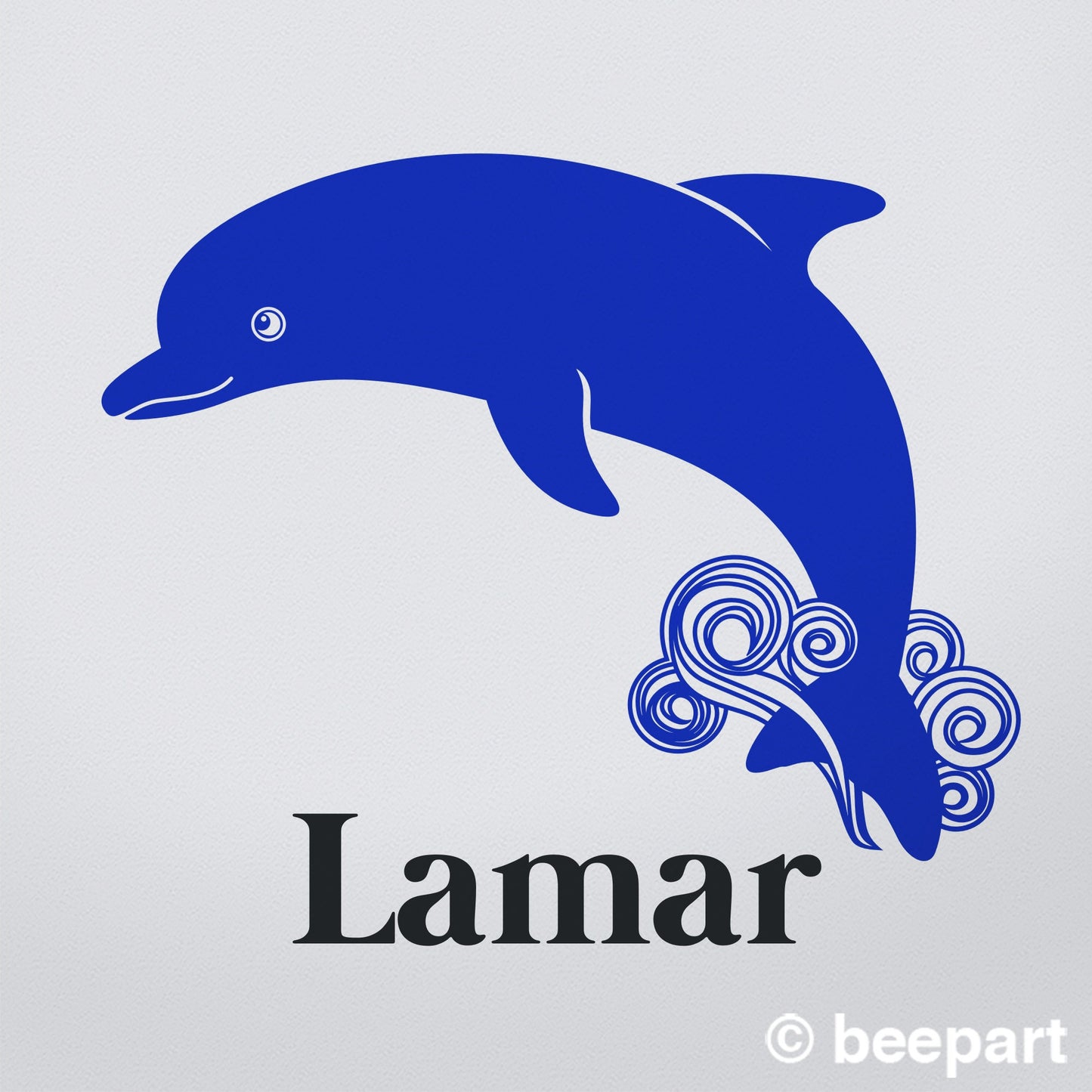 Dolphin wall decal- custom name decal, cute animal art, nursery decor, kids room, undersea animals