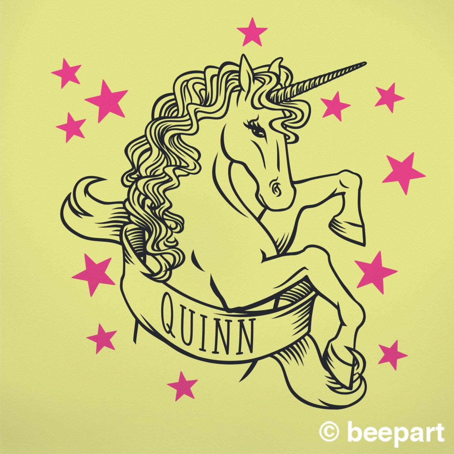 Personalized Unicorn Wall Decal