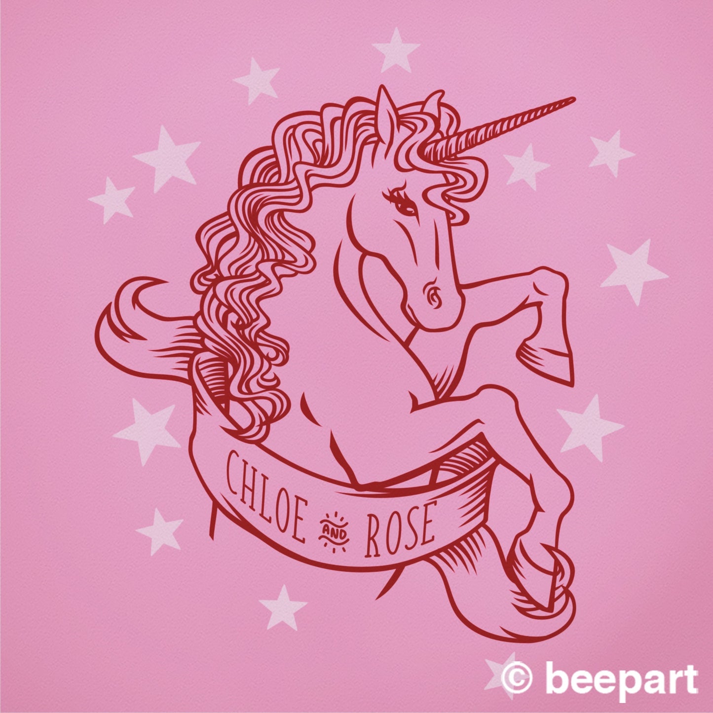 Personalized Unicorn Wall Decal