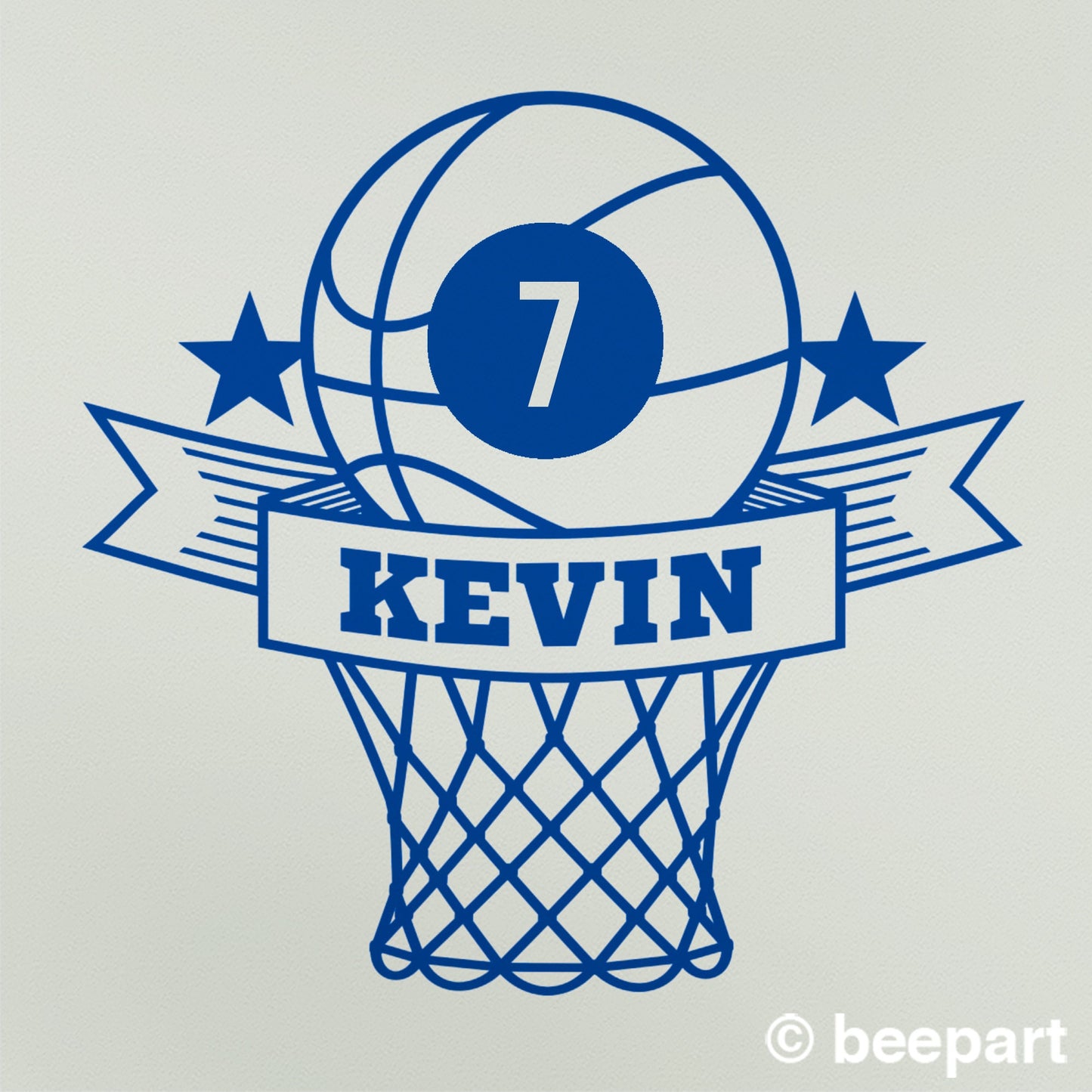 Basketball wall decal- custom name decal, custom sports sticker, personalized decal, kid's room decor, sports room decor, gift for boys