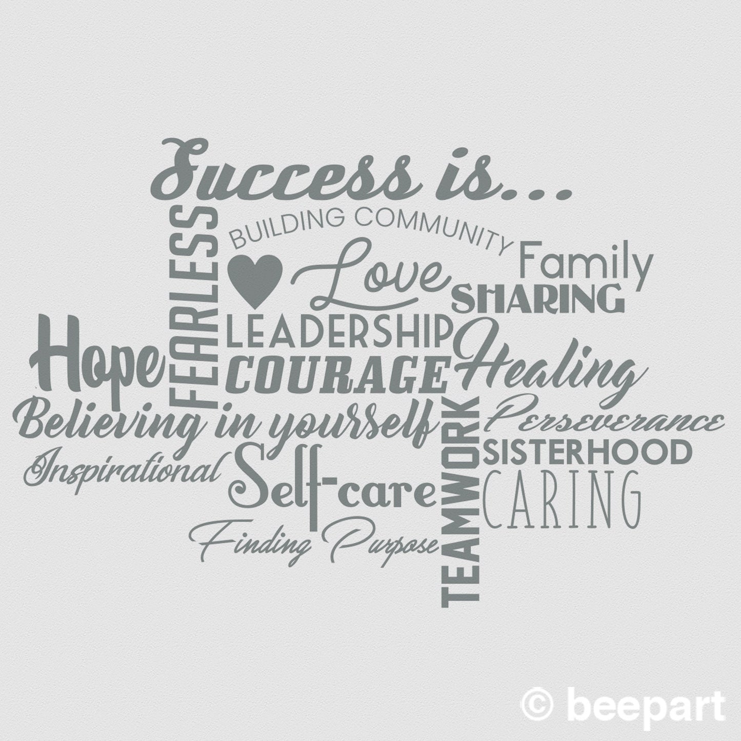 Custom Word Cloud Wall Decal | Personalized Vinyl Decal | beepart